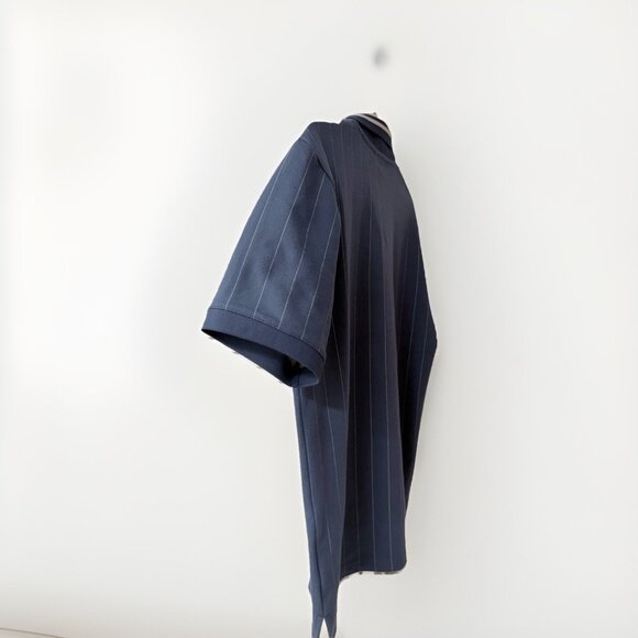 adidas Originals Blue Collared Shirt With Quarter zip And Stripes - Picture 3 of 8